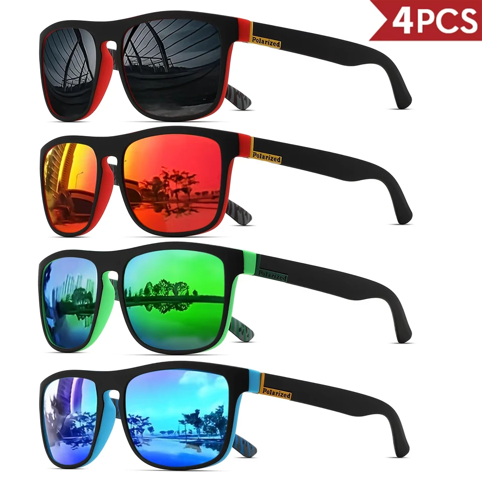 1-4PCS Men Classical Square Po - огляд і ціна Fishing Sunglasses Polarized