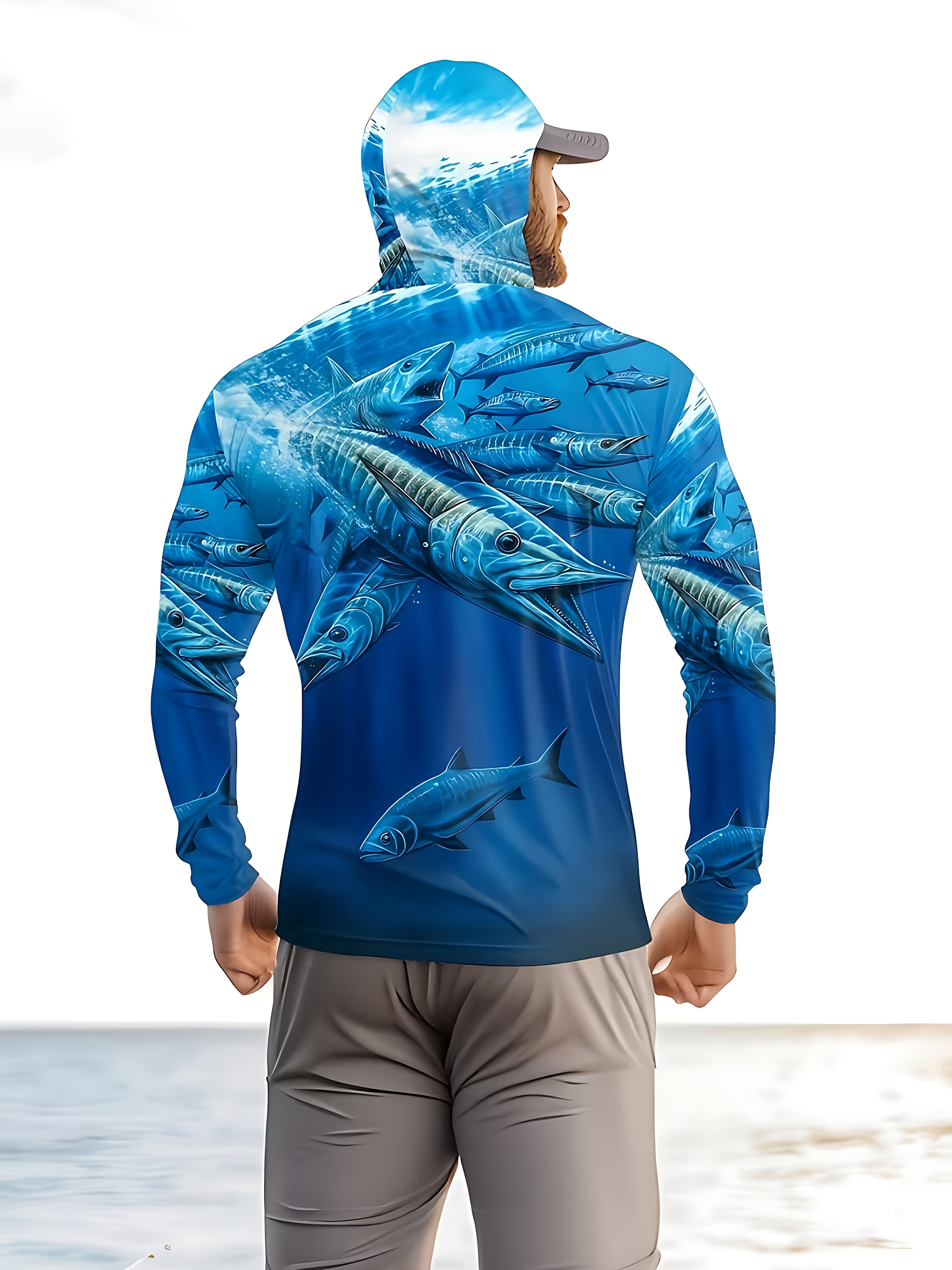Fishing Shirt Hooded Men Fishi - огляд і ціна Fishing Mask Sun Protection