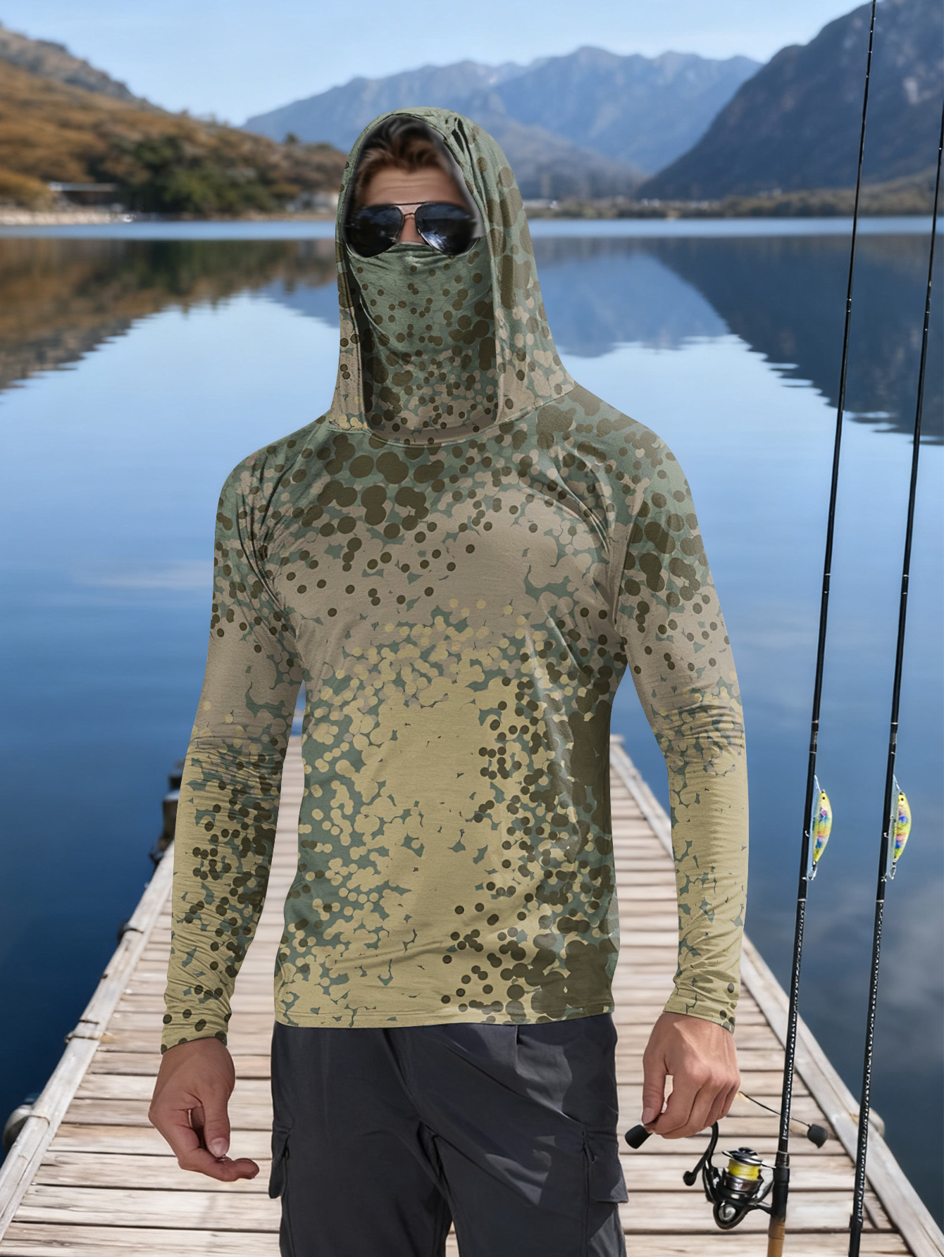 Men's Fishing Hooded Long-Slee - огляд і ціна Fishing Shirt Uv Protection