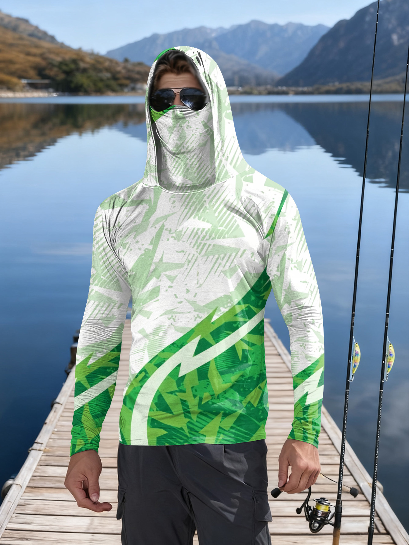 Men's Fishing Hooded Long-Slee - огляд і ціна Fishing Shirt Uv Protection