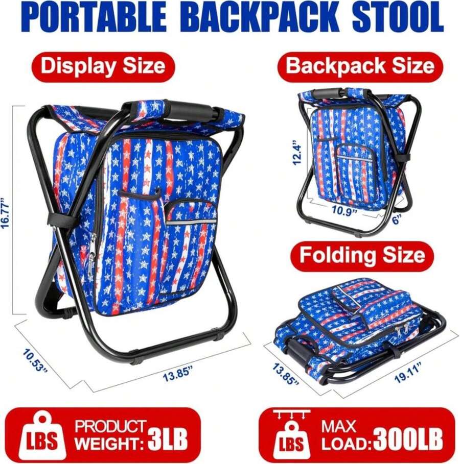 Portable Backpack Stool Foldin - огляд і ціна Fishing Backpack