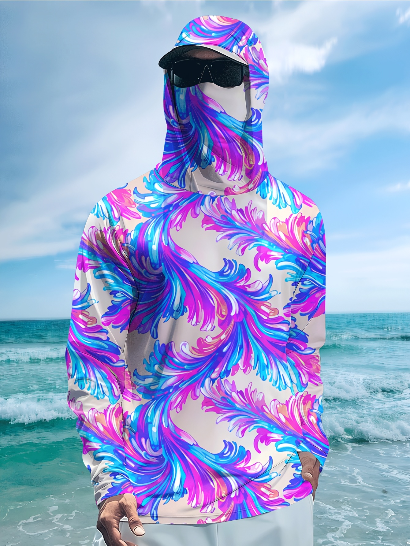 Men Hood Fishing Shirt long sl - огляд і ціна Fishing Shirt Uv Protection