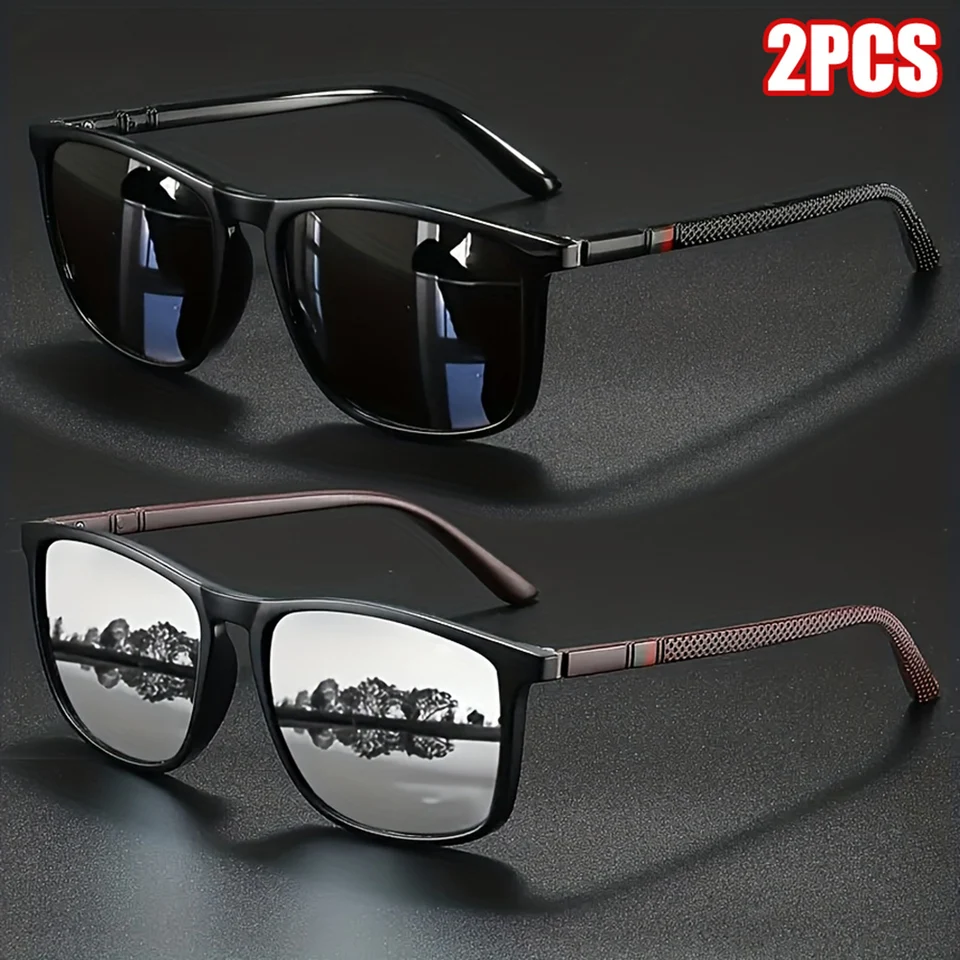 2pcs Luxury Square Vintage Pol - огляд і ціна Fishing Sunglasses Polarized