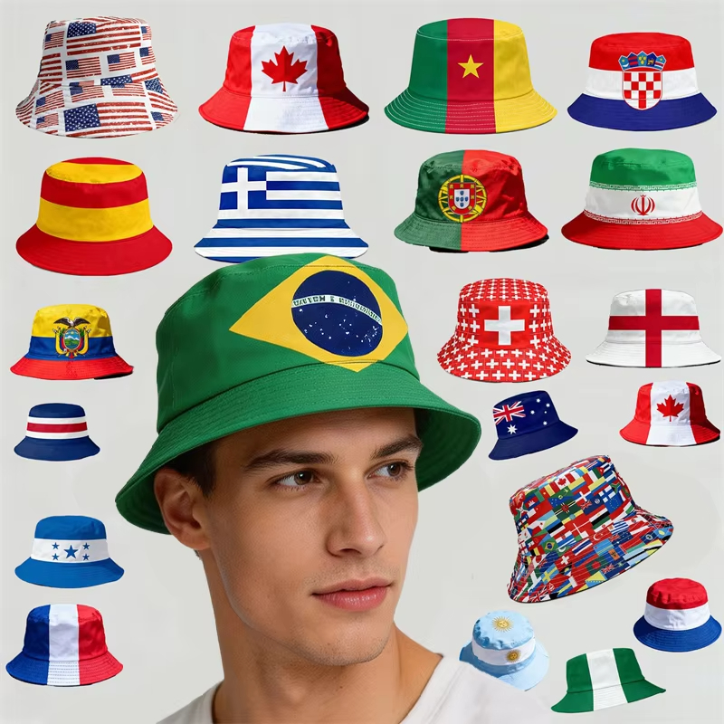 Printed National Flag Bucket H - огляд і ціна Fishing Hat